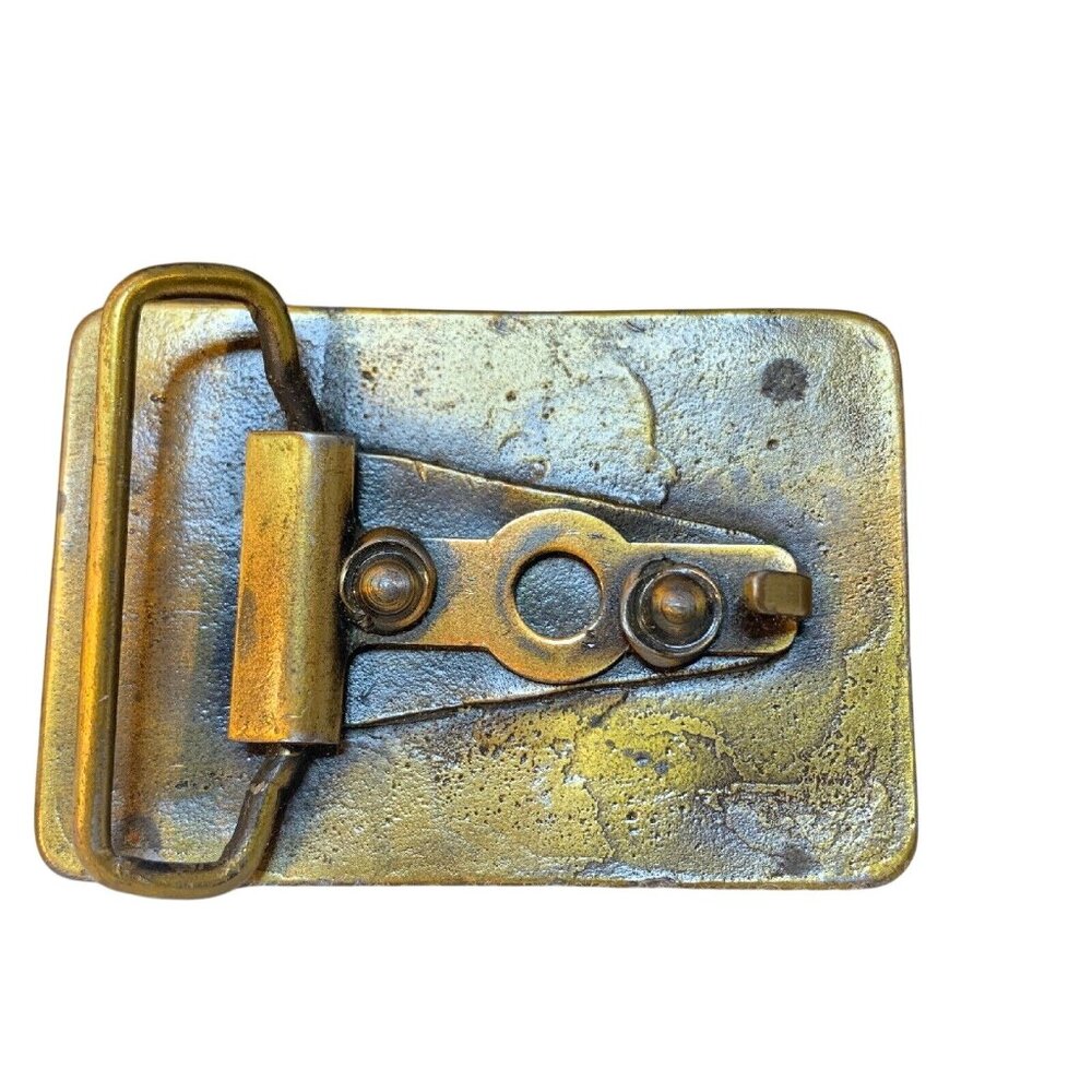 Vintage 1973 San Francisco Cable Car Clay St. Hill Brass Belt Buckle (1154) - Picture 4 of 4